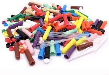 zison 120 PCS Essential Oil Aromatherapy Blank Nasal Inhaler Tubes(Including 130 Unscented Wicks +5 Polyethylene Pipette Droppers +2 Plastic Tweezers)