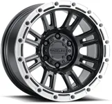 Raceline Wheels 956BS COMPASS Satin Black W/Silver Ring Wheel (17 x 8. inches /5 x 110 mm, 30 mm Offset)