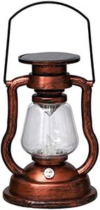 Solar Power Lantern Antique Light Lamp for Garden Patio Umbrella Lamp Tree Pool Pavilion Lawn Porch Decor Camping Lantern Hurricane Lantern (Bronze) Pack 1