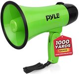 Pyle Megaphone PA Portable Speaker for Outdoor, Cheerleading, Sports and More, 20W Compact Bullhorn with Siren and Volume Control