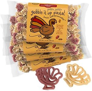 Pastabilities Fun Shaped Pasta for Kids - Gobble It Up - Turkey Shaped Fun Theme, Non-GMO Natural Wheat and Vegetable Pasta, All-Natural, Kosher Certified, Made in the USA, (4 Pack, 14 Oz)