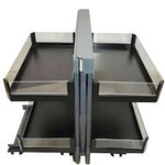 Universal Magic Corner With Four Glass Basket Softclose - Analog, 45 Cm, 61 Cm, Black