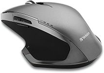 Verbatim Wireless Mouse – Optical Wireless Mouse with Blue LED Lens, 2.4 GHz, Nano Receiver, 8 Buttons, Ergonomic – Grey