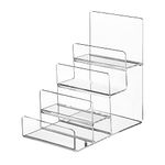 Acrylic Purse Display 4- Tier Display Stand Acrylic Riser Display Shelf Wallet Display Stand Holder Shelf Storage- Holds Woman' s Purse