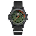 Luminox Mens Wrist Watch Leatherback Sea Turtle Giant 44 mm Black Green Display (XS.0337): 100 M Waterproof + Super Luminova + Carbonox Case, Black/Green, 44 mm, Casual