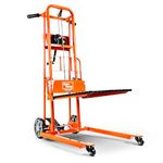 SuperHandy Material Lift Winch Stacker, Pallet Truck Dolly, Lift Table, Fork Lift, 330 Lbs 40" Max Lift w/ 8" Wheels, Swivel Casters [Patent Pending]