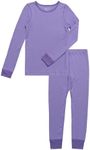 Fruit of the Loom girls Premium Thermal Waffle Underwear Base Layer Set, Lavender/Purple, 8-Jul US