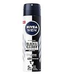 NIVEA MEN Black & White Invisible Original Deodorant Spray in Pack of 6 x 150 ml, Men's Deodorant Anti-Halo, Anti-Perspirant Deodorant Freshness for 48 Hours