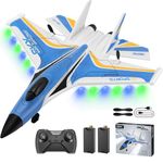 4DRC G1 RC Plane for Adults Kids, RC Airplane Fighter Jet 2.4GHz 4 Channel 6-axis Gyro Stabilizer RTF Glider Aircraft Plane Toys, Easy to Fly Remote Control Airplane Glider for Beginners, 2 Batteries