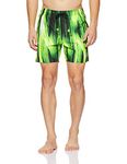 Speedo Men's Iggy Igna Printed Leisure 16" Watershorts - Black & Fluo Green