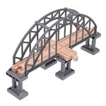 TOYANDONA Wooden Train Track Risers Train Bridge Model Train Tunnel Bridge Cross Railway Toys Through Truss Model Train Scene Layout Props Train Bridge Expansion Accessory Wooden Railway