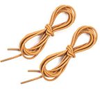 Lify Waxed Cotton Extra Thin Dress Round Shoelaces for formal shoes, available in 60CM (23.62'') & 80CM (31.5'') - 2 Pair PacK (Tan (Light Brown), 60CM (23.62'' Inch))