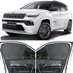 Able Elegant Half Car Magnetic Sun Shade Curtains for Jeep Compass Set of 4 Pcs