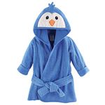 Luvable Friends Unisex Baby Cotton Animal Face Bathrobe, Boy Penguin, One Size