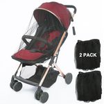 Mosquito Net for Stroller | 2 PCS Black | AMORBASE Baby Bug Net Cover Mesh Screen Keep Bugs Out for Bassinet, Playpen Pack N Plays, Outdoor Camping Travel Gear, Baby Essential (2, Black)