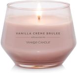 Yankee Candle Studio Medium Candle, Vanilla Crème Brûlée, 10 oz: Long-Lasting, Essential-Oil Scented Soy Wax Blend Candle | 40-65 Hours of Burning Time