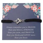 KUIYAI Hairstylist Gift Hairdresser Gift You are Braver Stronger Smarter Than You Think Bracelet Future Hairdresser Gift Hair Dryer Jewelry, Metal, stainless steel