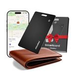 Rhinokey® Wallet Tracker Card for iOS – Slim 1.8mm Thin, Rechargeable Bluetooth Tracker, IP68 Waterproof, Apple Find My Compatible, Item Finder with Keyring Hole (1 Pack)