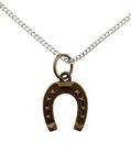 Silver Plated Necklace Lucky Horseshoe Pendant