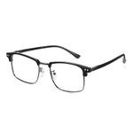 Cyxus Half Rim Blue Light Bloking Glasses For Men Rimless Glasses Computer Gaming Glasses UV Filter Glasses 8133 Grey