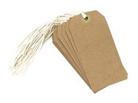 County Large Tie On Luggage/Storage Card Tags with String - Brown Card - Pack of 10 Tags - Size 120Mm X 60Mm, B014OYIHWA_1_SML