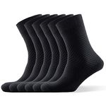 DiaryLook Mens Comfort Bamboo Socks-Classic for Work Casual Wear Dress Socks Breathable Bamboo Material Multipack of 6 Pairs