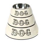 House of Paws Country Kitchen Dog Food Bowl, Medium, Cream