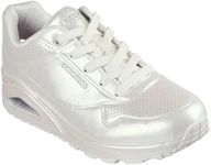 Skechers Men's Uno Stacre Sneaker, White Pearl, 8