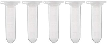 uxcell 20 Pcs 2ml Plastic Centrifuge Tubes with Snap Cap, Polypropylene Graduated Micro Centrifuge Tube, Round Bottom, Clear, Storage Container for beads Sample Laboratory