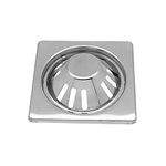 Viking SS 201 Roof Balcony Drain Square-Dome - 125mm X125mm - Stainless Steel 201 Polished Finish (Pack of 2pcs) Efficient Water Flow, Outdoor Drainage