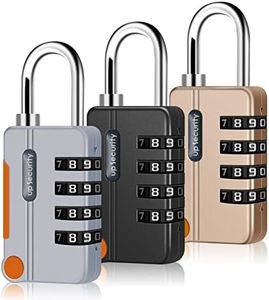 KLEBREIS 3 Pack Combination Lock, 4 Digit Combination Padlock Luggage Lock Weatherproof Outdoor Combination Locks for School Gym Locker, Toolbox, Fence, Hasp, Cabinet