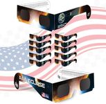 AAA Eclipse [12 PACK Solar Eclipse Glasses - AAS Approved 2024 - Made in USA - ISO Certified 12312-2 & CE Certfied Direct Solar Eclipse Viewing Glasses