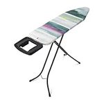 Brabantia - Ironing Board B - With Solid Steam Iron Rest - Adjustable in Height - Non-Slip Rubber Feet - Cotton Cover with Foam Layer - Foldable - Morning Breeze - 124x38 cm