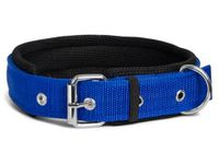 AIK India Dog Collar for Large Dogs, Soft Padded Dog Belt Neck Collar, Dog Belt for Large Dogs Labrador, Golden Retriever, Pitbull, German Shepherd, Husky, Doberman (Blue, L)