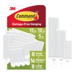 Command White Picture Hanging Strips, Indoor Use (PH211-32NA)