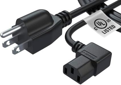 3 Prong TV Amp AC Power Extra Long Cord Cable for Vizio Samsung Toshiba Sony Panasonic Lg Dell Monitor Xbox 360 Epson Printer, ION Block Rocker, Guitar Amp, Job Rocker, Explorer UL Listed