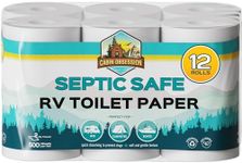 RV Toilet Paper - 12 Pack Septic Safe Toilet Paper 2-Ply Quick Dissolving Camper Toilet Paper Septic Safe to Prevent Clogs - Perfect for Automotive RVs, Septic Tank Systems, Boats, and Camping