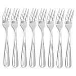 ERCENTURY Stainless Steel Forks, Salad Forks, Dessert Forks, Appetizer Forks,Size:5.4 Inch (8 pcs)