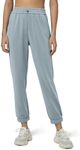 Colorfulkoala Women's High Waisted Ultra Soft Modal Joggers Running Sweatpants Casual Lounge Pants with Pockets (S, Faded Denim)