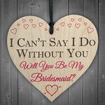 RED OCEAN I Can't Say I Do Without You Will You Be My Bridesmaid Invite Bridal Shower Wedding Friendship Gift Sign