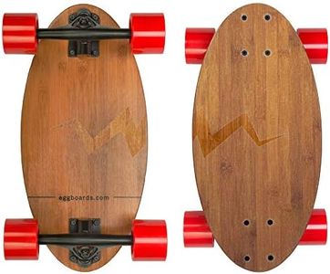 Eggboards Mini Longboard Cruiser Skateboards - Mini Skateboard with Wide Cruiser Skateboard Deck 19 inch in Bamboo Wood and Big Longboards Wheels