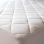 Niagara 100% Cotton Quilted Mattress Protector Twin Bed Size 15Inches Deep Pocket Breathable Absorbent Mattress Pad Cover Non Noisy (Twin 39x75x15-20Inches) White