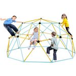 VEVOR Climbing Dome, 10FT Geometric Dome Climber Play Center for Kids 3 to 10 Years Old, Jungle Gym Supports 750LBS and Easy Assembly, with Climbing Grip, Outdoor Backyard Play Equipment for Kids