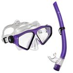 US.Divers Snorkeling & Diving Combo Tiki | Mask and snorkel | Adult | UV Protection | Anti-fog and Anti-leak lenses| Water Hiking | Snorkeling | 180° Panaramic Vision| Men and Women