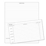 Rite In The Rain Weatherproof Recipe Cards, 6" x 5", 2-Sided, 100# Card-Stock Paper, 50 Pack (No. RC35), White