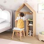 HONEY JOY Kids House-Shaped Table a