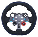 DuoDuoBling D Steering Wheel Cover Racing Game Accessories 10.6 inch 27cm for PC,Xbox OneSeries X/S,g920 x920 G29 g923 g27 g25,PS4,PS3, PS5,Nintendo Switch (Black Dark Blue)