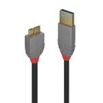 Lindy 3m USB 3.2 Type A To Micro-B Cable, 5Gbps, Anthra Line