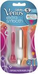 Gillette Venus Embrace Women's Disposable Razor, Tropical & Malibu Scent, 2 Count