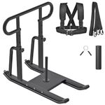 Kipika Weight Sled Fitness Sled with Push-Pull Handles - Height Adjustable - Heavy-Duty Weight Training Equipment for Muscle Building and Explosive Power - Suitable for 1"&2" Weight Plate- Black